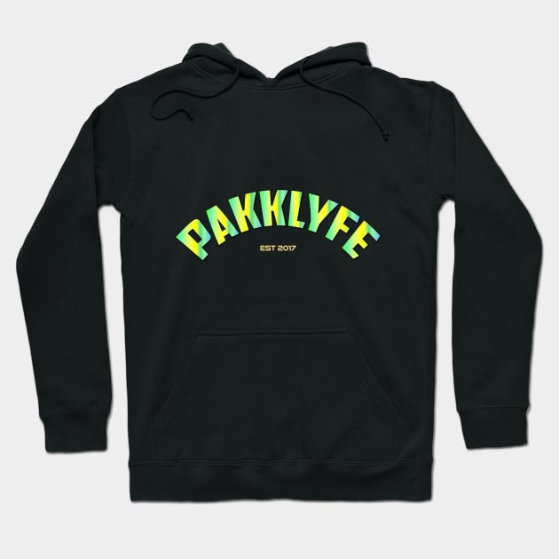 Pakklyfe Typeface Logo Hoodie by Xman_773